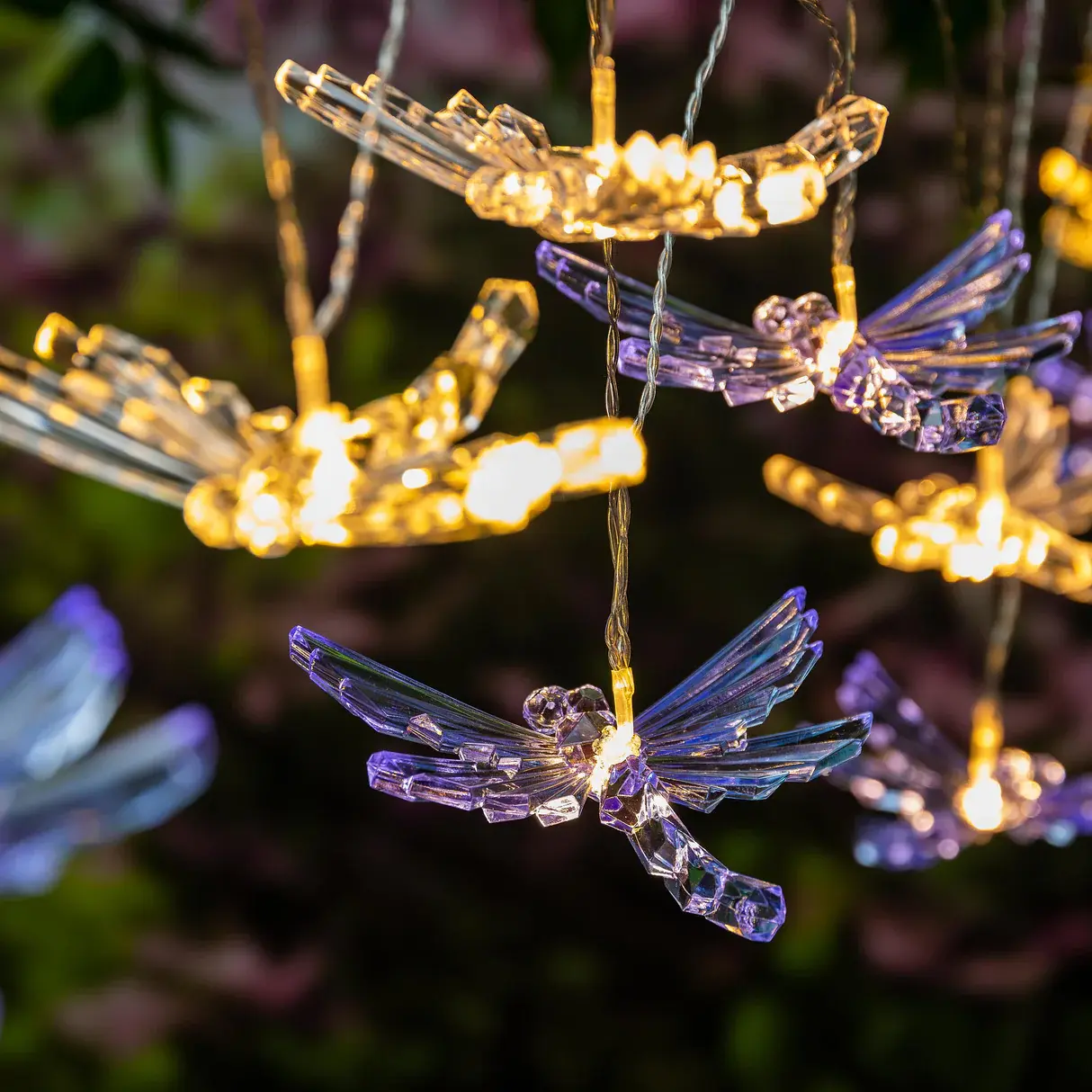 Battery-Operated Dragonfly String Lights