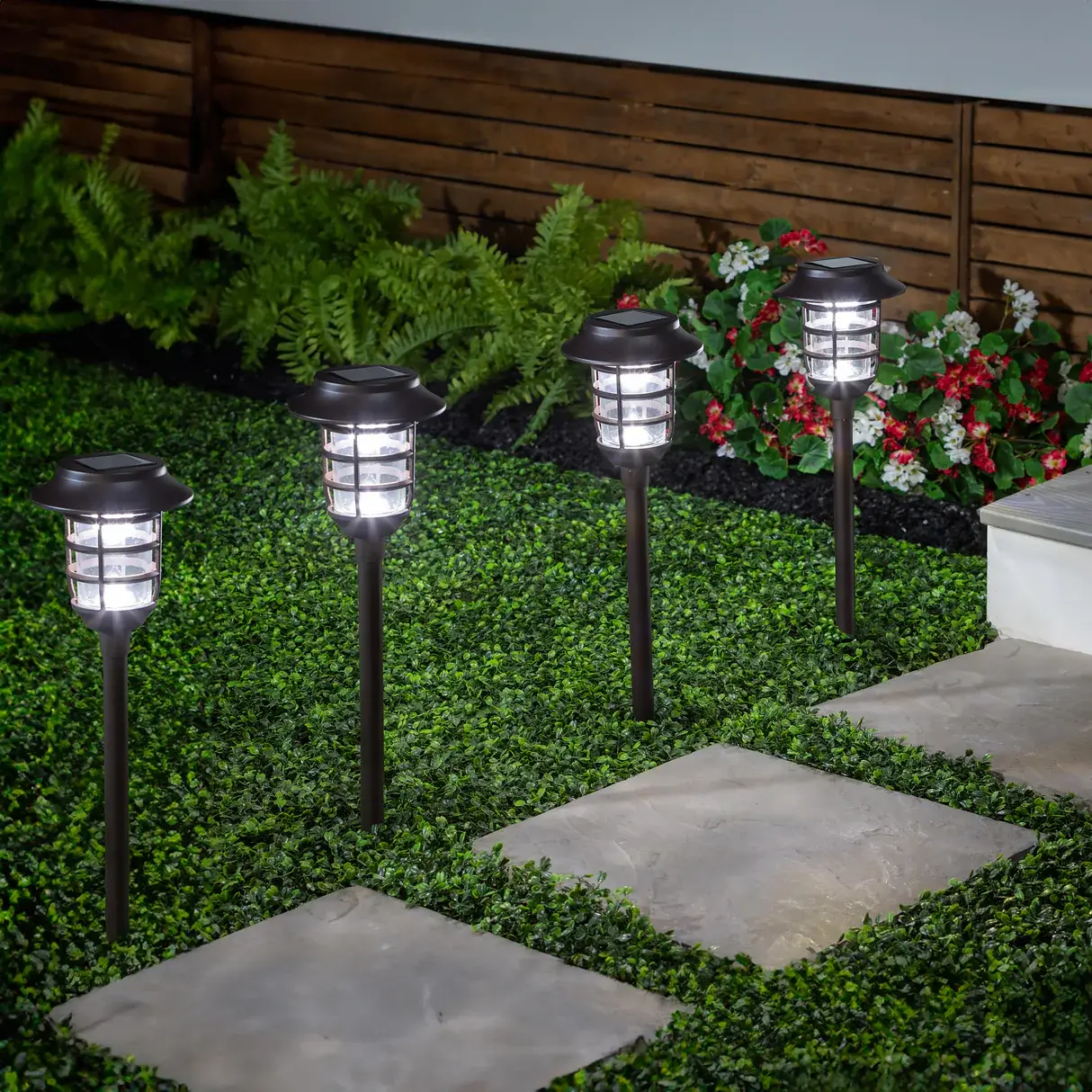 Bronze Solar Pathway Light Set of 4