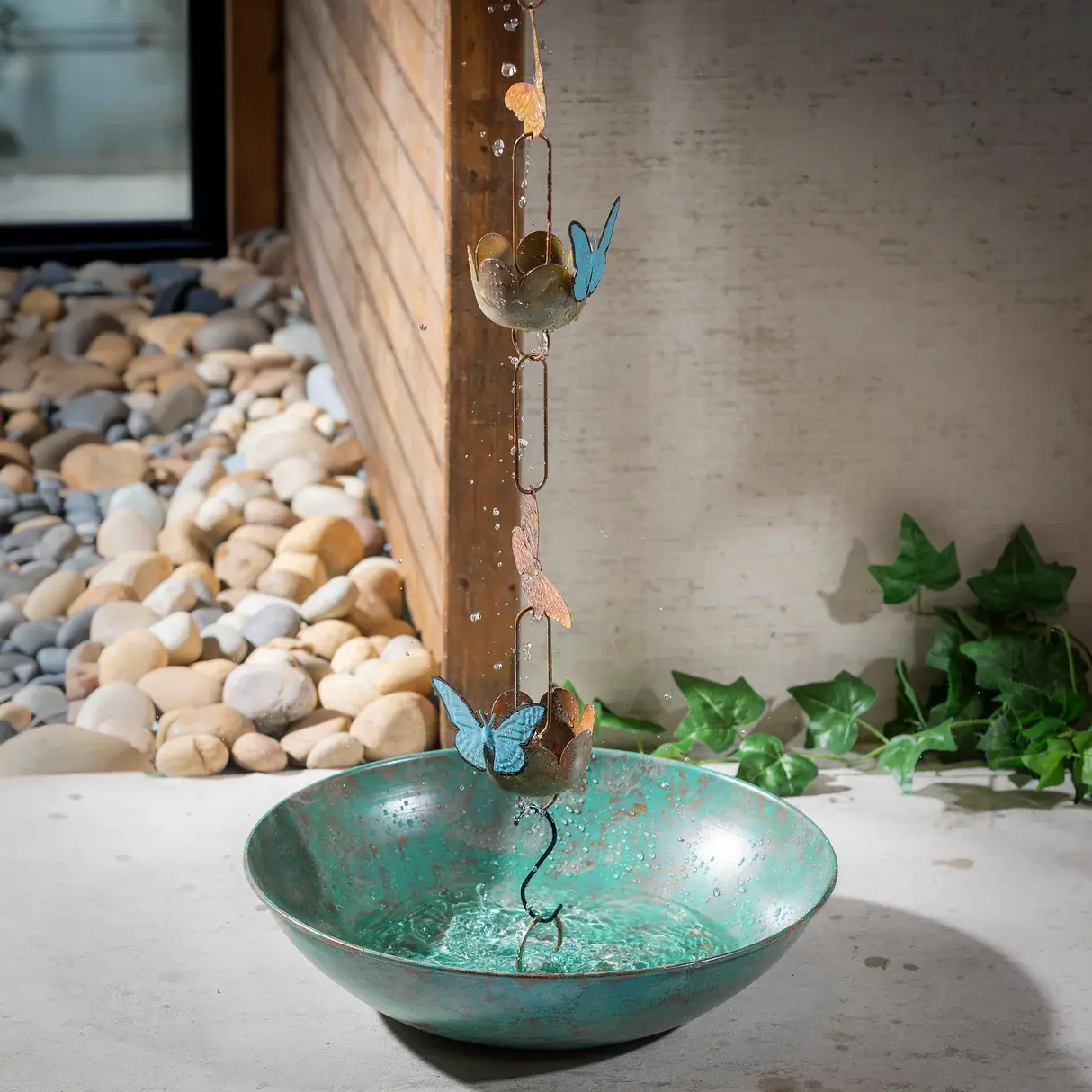 Pollinator Garden Rain Chain, Metal, Butterfly, 72" H